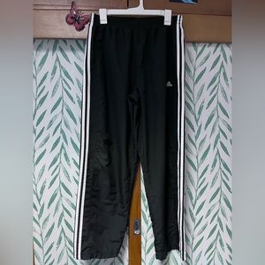 Vintage Adidas Track/Wind Pants, Size M, Black/White